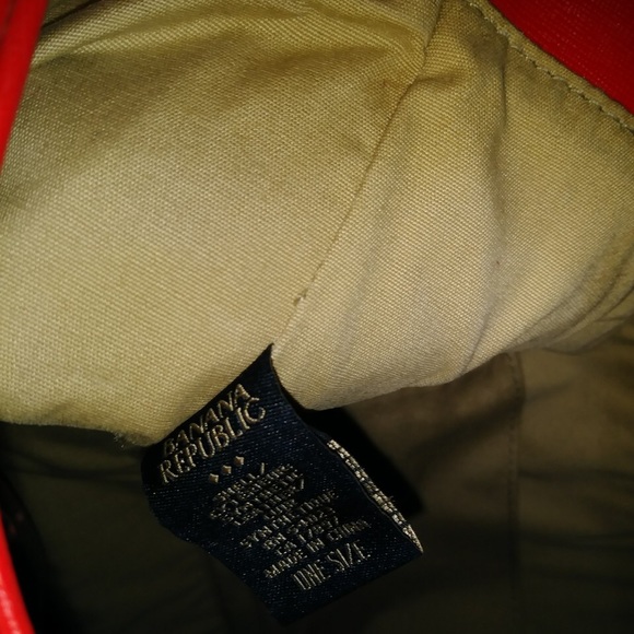 Banana Republic Eyelet Orange Tote Leather - Picture 3 of 8